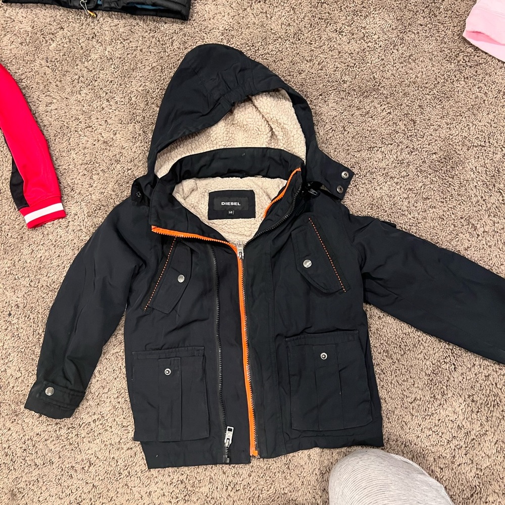 Diesel winter coat black boys 5/6